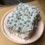gray ice cream cake