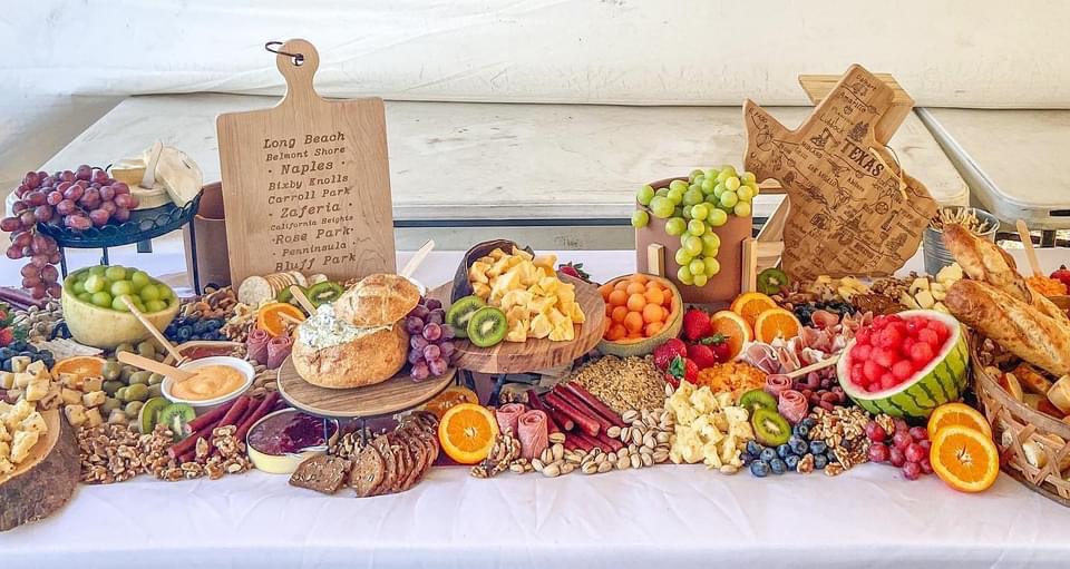 charcuterie table for grazing party