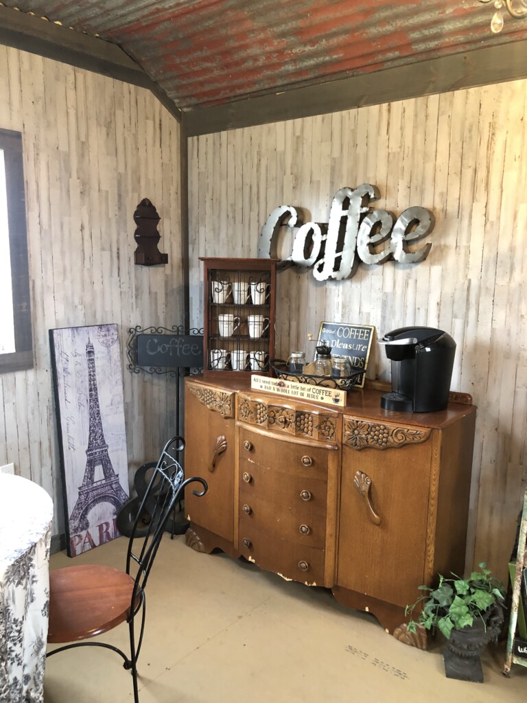 coffe in the she shed