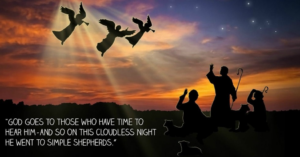 Christmas shepherds and angels