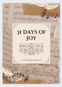 31 days of joy Bible scriptures about joy