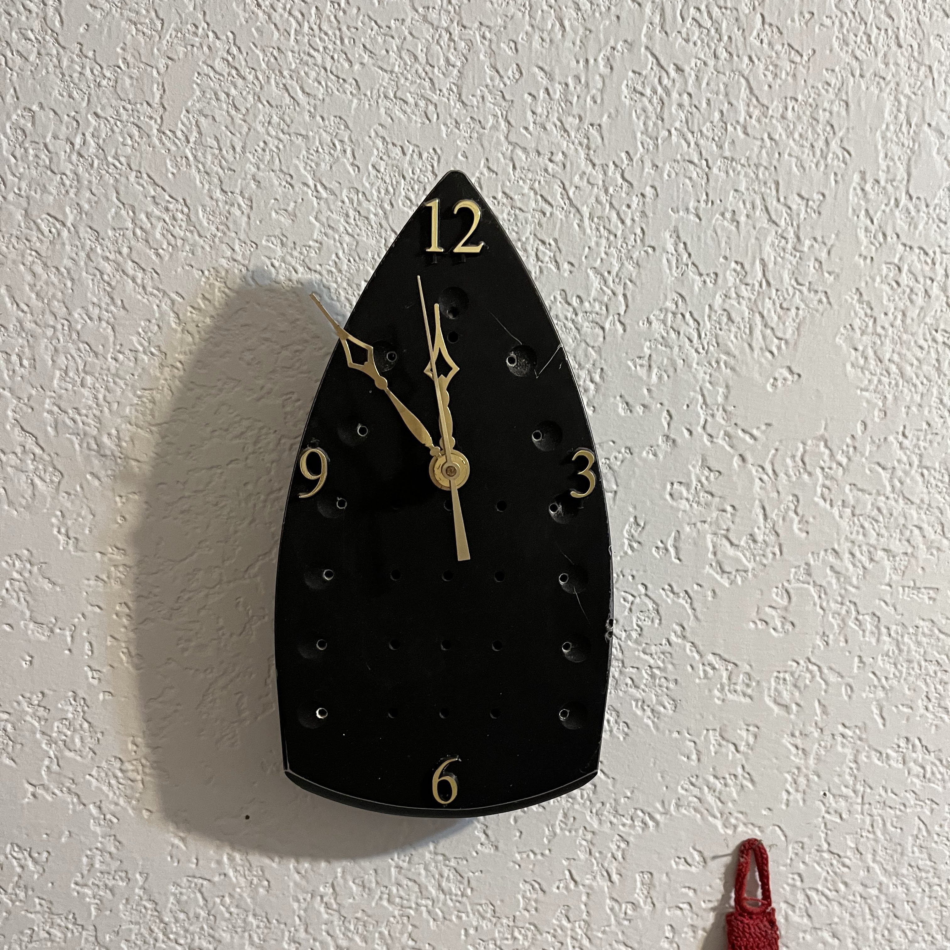 Old iron transformed into a new clock