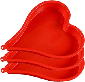 silicone heart shaped cake pans for monster cookies
