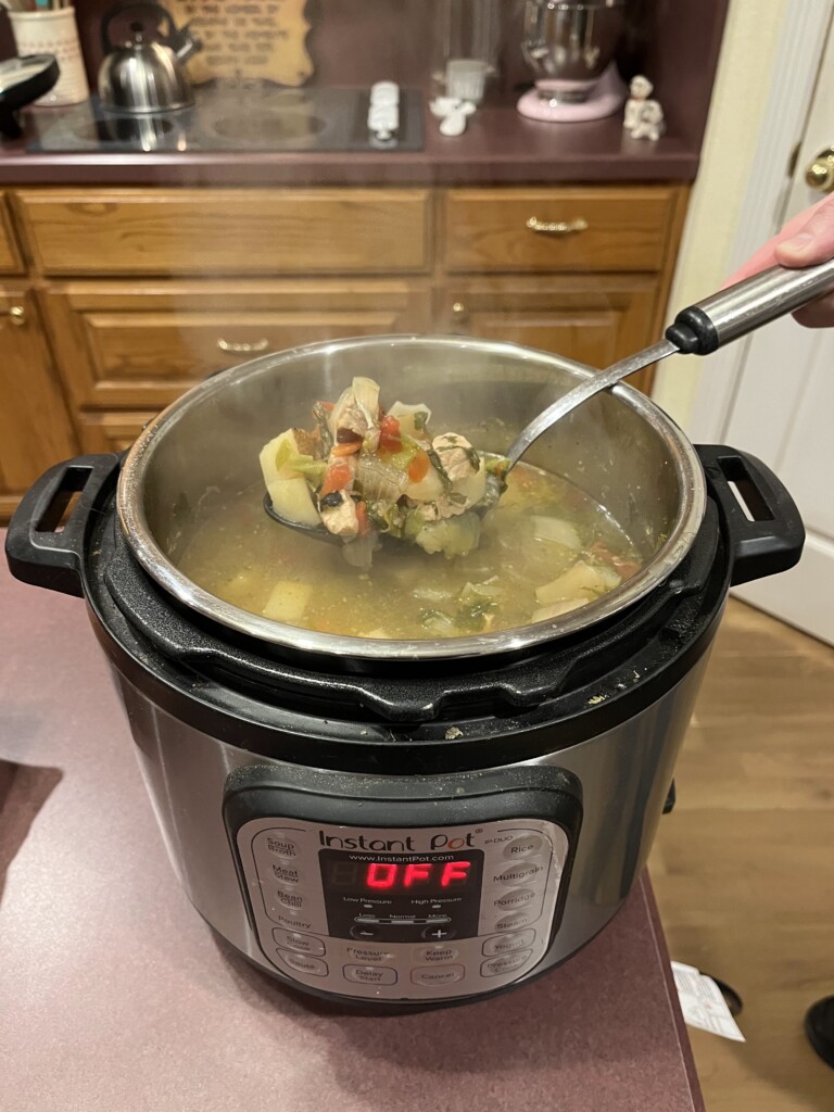 green chili stew finished