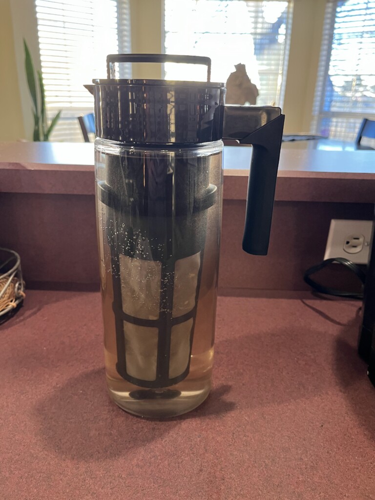 cold brew coffee in the maker