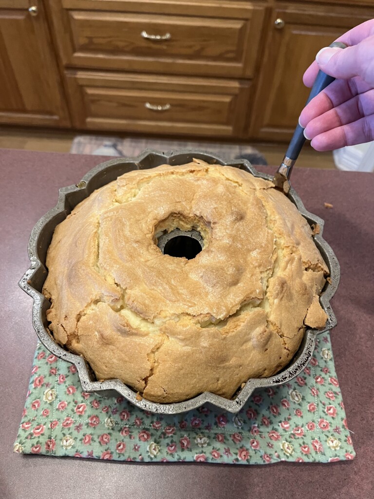 loosen the pound cake from the pan