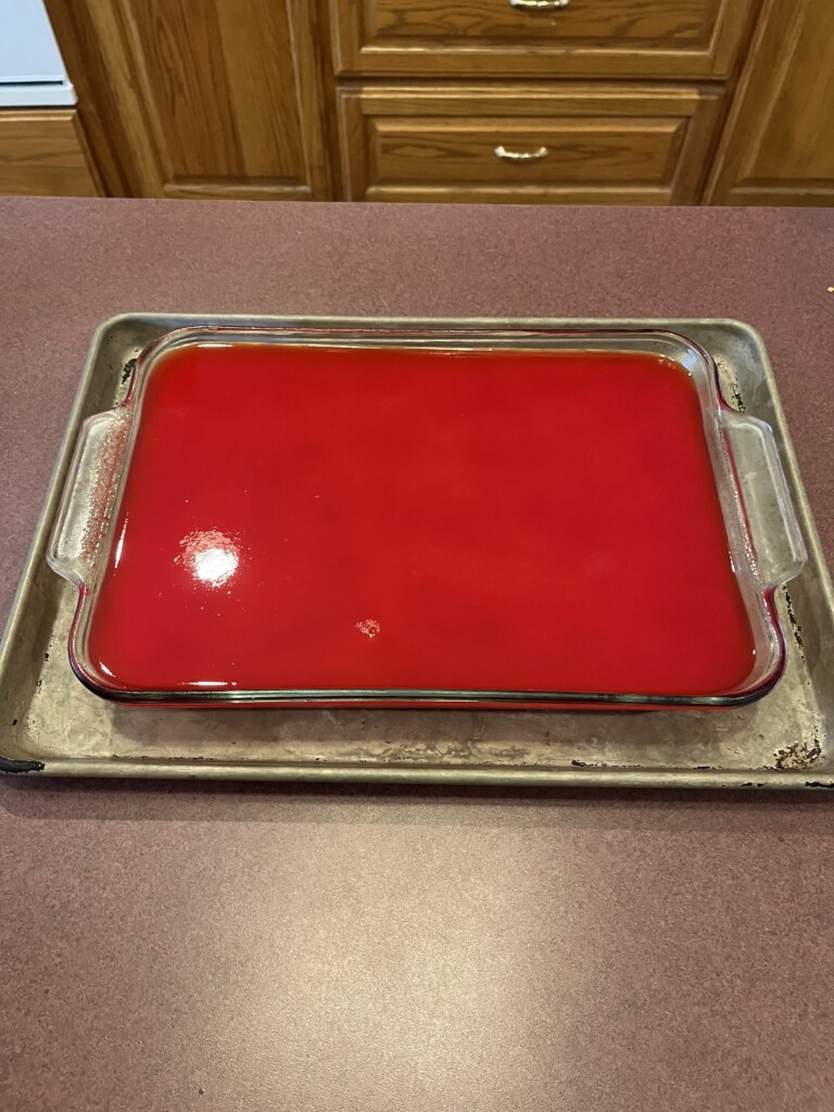 applesauce gelatin squares mixed