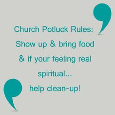 church potluck rules quote