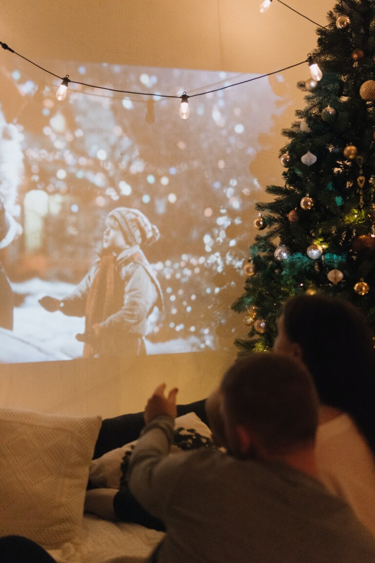 family Christmas movie night