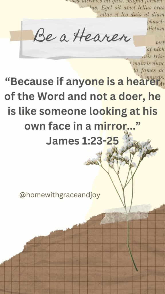 Be a hearer - life application