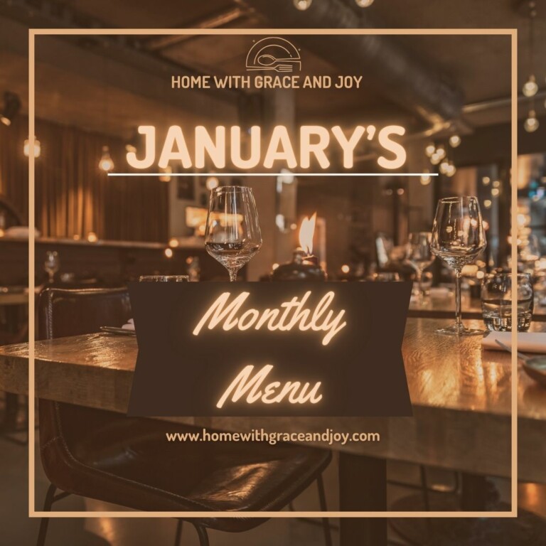 Monthly Menu for January 2024