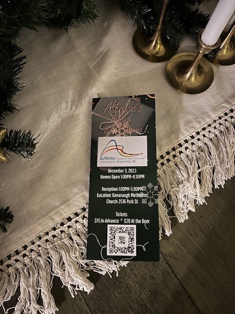 Altrusa's Christmas tour of homes pamphlet