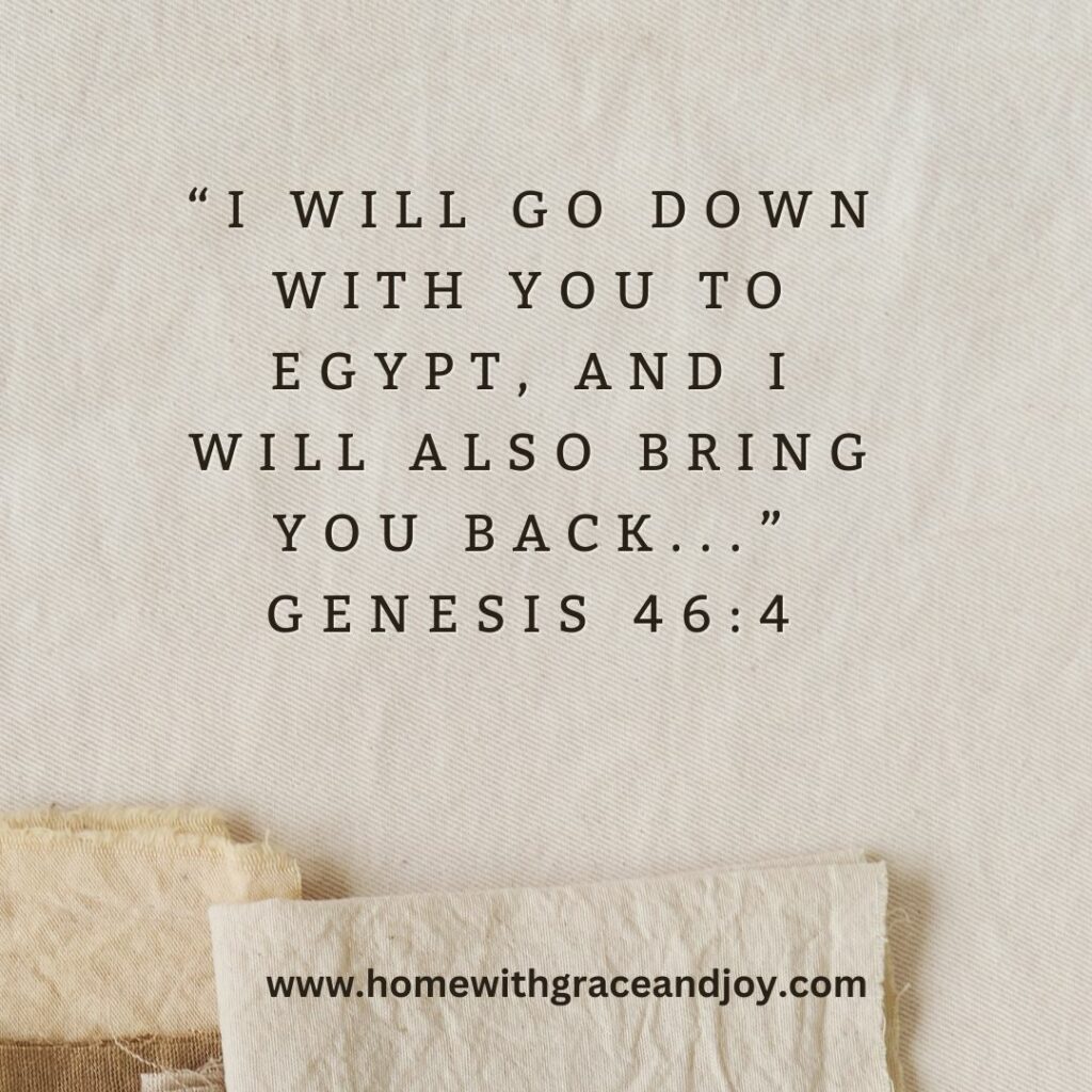 genesis 46:4 foretelling of the Israelites return
