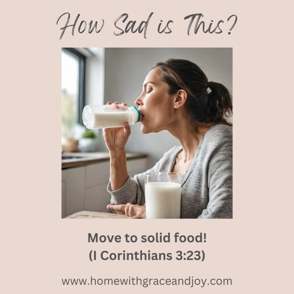 I Corinthians move to solid food