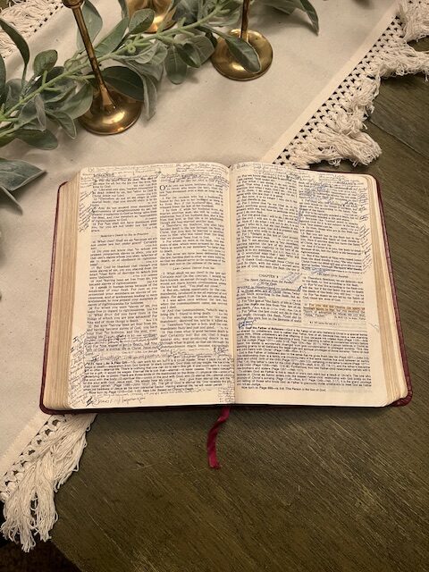 inside of a Bible gifted to me