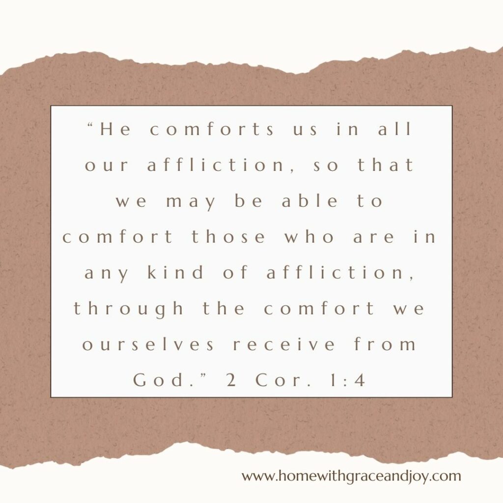 life application about God comforting us in 2 Corinthians
