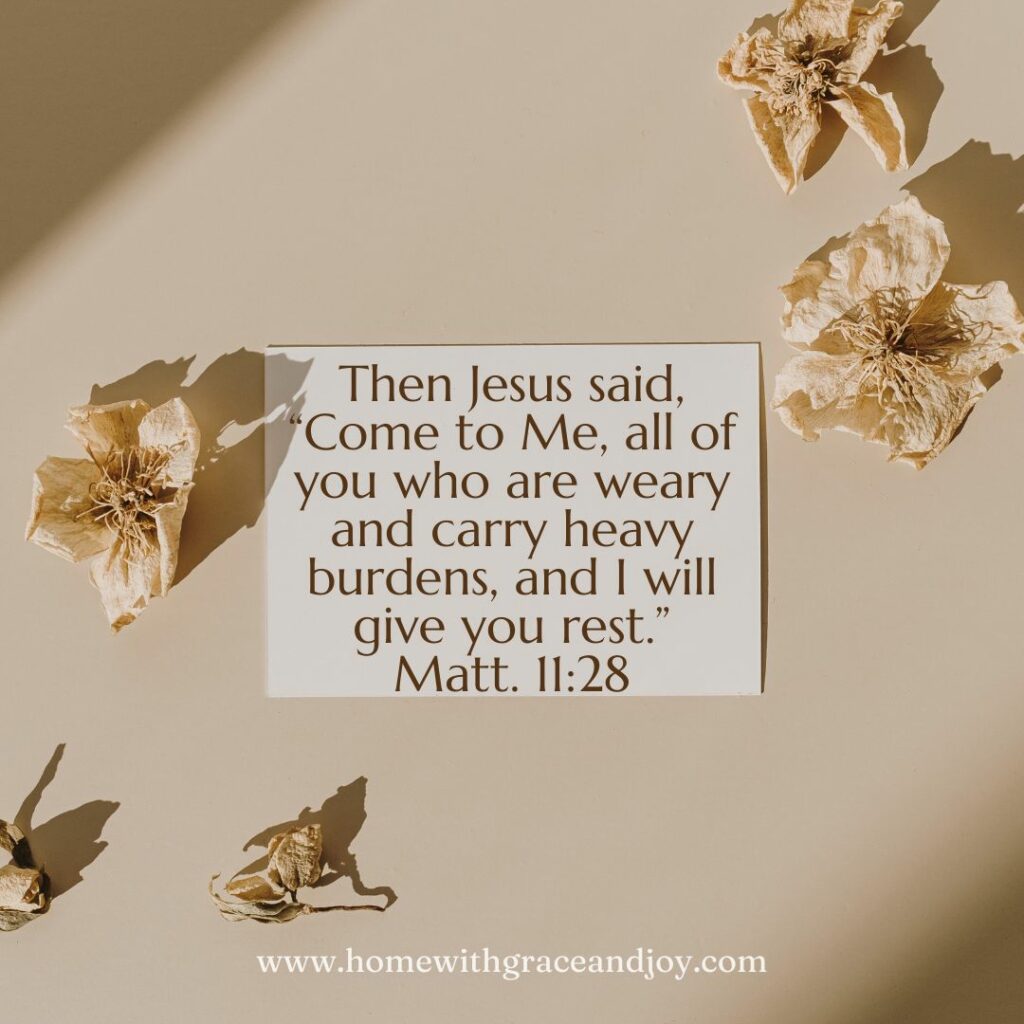 Let Jesus give you rest Matthew 11:28