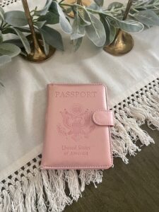My Favorite Top 10 Budget Friendly Purchases in Pink  passport case for travel tips and tricks